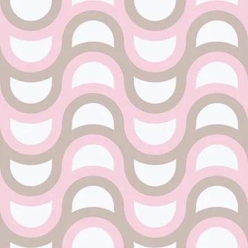 Seamless pastel pattern in 60s style. Wrapping paper pattern. Stock Illustration