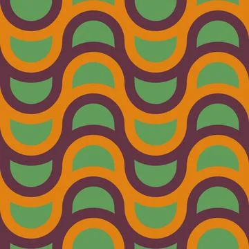 Seamless pastel pattern in 60s style. Wrapping paper pattern. Stock Illustration