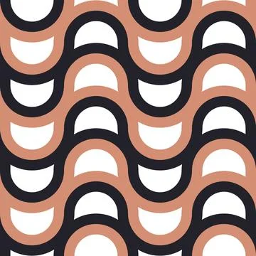 Seamless pastel pattern in 60s style. Wrapping paper pattern. Stock Illustration