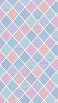 A seamless pastel pattern of interlocking diamonds with subtle horizontal s.. イラスト素材