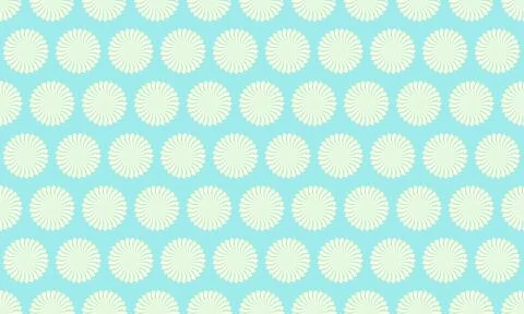 Seamless pastel pattern of stylized floral elements on a light blue backgroun Stock Illustration