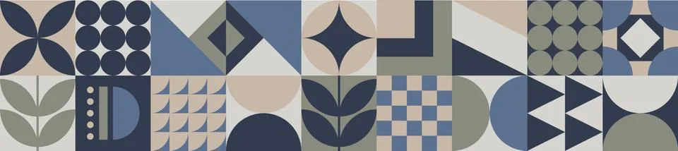 Seamless pastel pattern. Wrapping paper pattern. Scandinavian style. Tiles. Stock Illustration