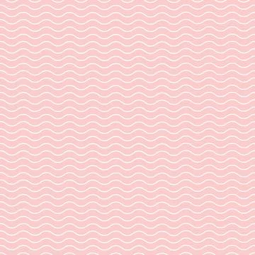 Seamless Pastel Pink Wave Pattern Soft Line Wavy Background, Wrapping, Textile Illustrazione stock