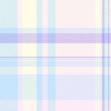 A seamless pastel plaid pattern featuring soft blue, pink, and yellow hues. T Illustrazione stock