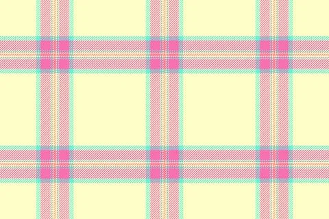 A seamless pastel plaid pattern featuring crisscross lines in vibrant pink, s Stock Illustration