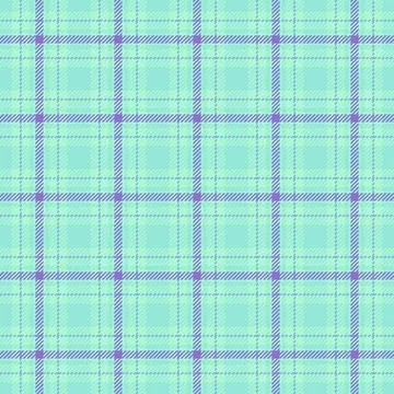 Seamless pastel plaid pattern in mint green and lavender. Perfect for textile Stock Illustration