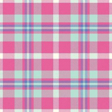 Seamless pastel plaid pattern.  Soft pink, mint green, and purple hues create Illustrazione stock