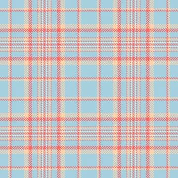 Seamless pastel plaid pattern in soft blue, peach, and beige.  Perfect for te Illustrazione stock