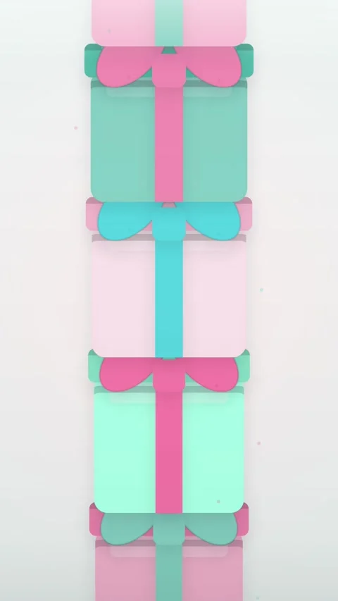 Seamless Pastel Ribbon Pattern - Cute Pink and Mint Spring Gift Wrapping Ba.. Stock Footage 344931079