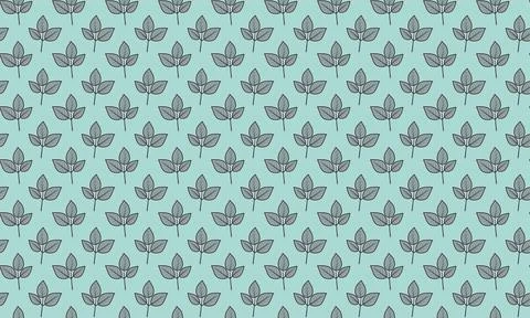 Seamless pastel teal background with a repeating pattern of stylized grey l.. Illustrazione stock