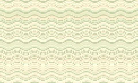 Seamless pastel wave pattern.  Elegant, flowing lines create a calming and ve Stock Illustration