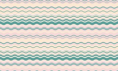 Seamless pastel wavy stripes pattern.  Perfect for textile design, website ba Stock Illustration