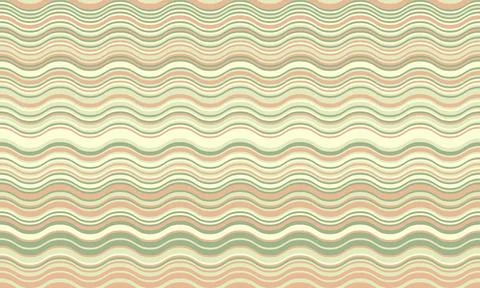 Seamless pastel wavy stripes pattern.  Elegant and calming design, perfect fo Illustrazione stock