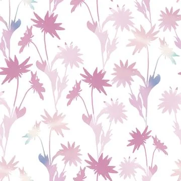 Seamless pastel wildflowers pattern background for fashion fabric Stock Illustration