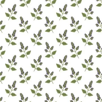 Seamless patchouli pattern Stock Illustration