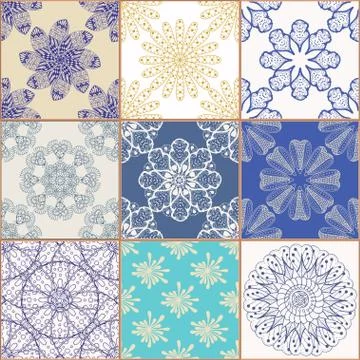 Seamless patchwork background Illustrazione stock