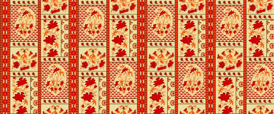 Seamless patchwork pattern. A collection of hand-drawn textures. Animal pri.. Stock Illustration