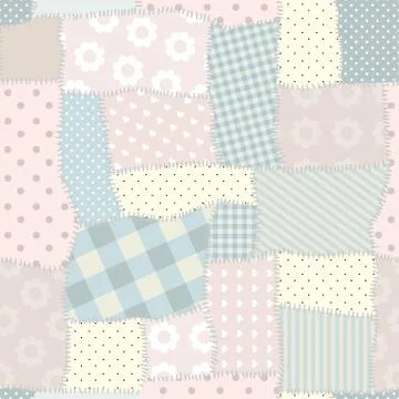 Seamless patchwork pattern. Stock Illustration