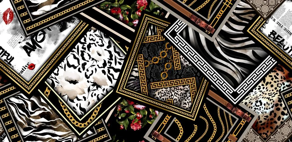 Seamless patchwork pattern. Stockillustratie