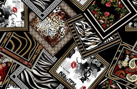 Seamless patchwork pattern. Stockillustratie