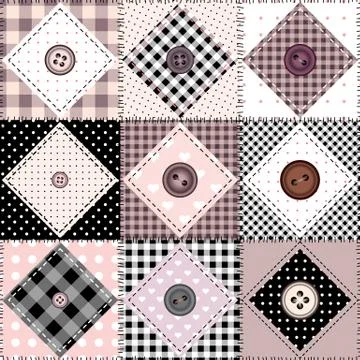 Seamless patchwork of rhombuses. Stock Illustration