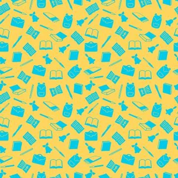 Seamless paternal back to school Stock Illustration