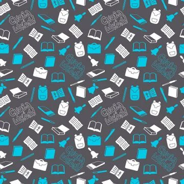 Seamless paternal back to school Stock Illustration