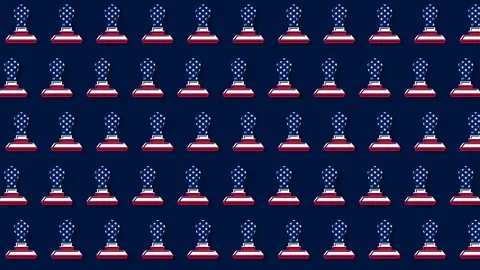 Seamless Patriotic American Flag Pattern Loop for Constitution Day and Citi.. Stock Footage 343260677
