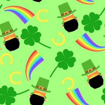 Seamless patter for Patrick's day. Stock Illustration