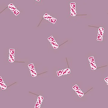 Seamless pattern 2023 photo booth prop cartoon vector Illustrazione stock