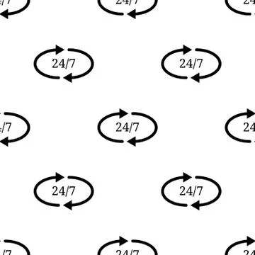 Seamless pattern with 247 simple icon on white background. Vector. イラスト素材