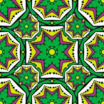 Seamless pattern 3. Vintage decorative elements Stock Illustration