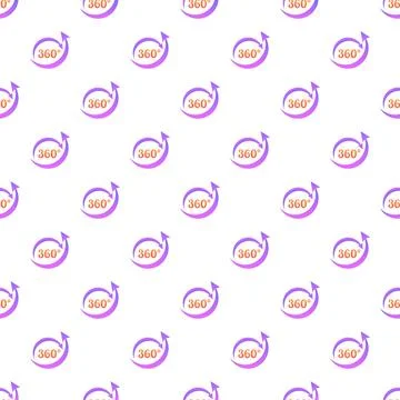 Seamless pattern with 360 degree rotation arrows 스톡 일러스트