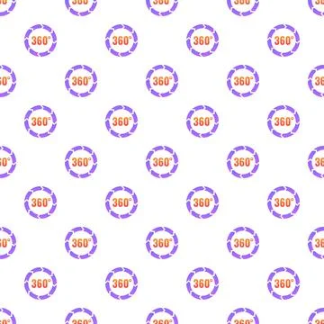 Seamless pattern of 360 degree rotation symbols Stock Illustration