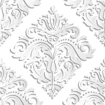 Seamless Pattern With 3D Classic Elements Illustrazione stock