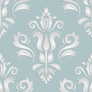 Seamless Pattern With 3D Classic Elements Stock Illustration