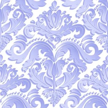 Seamless Pattern With 3D Classic Elements 库存插图