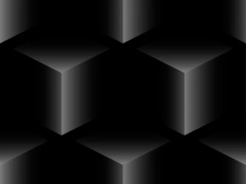 Seamless pattern 3d cubes isometric. Geometric cubic background gray shades.  Stock Illustration