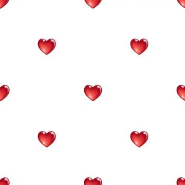 Seamless pattern with 3d hearts. イラスト素材