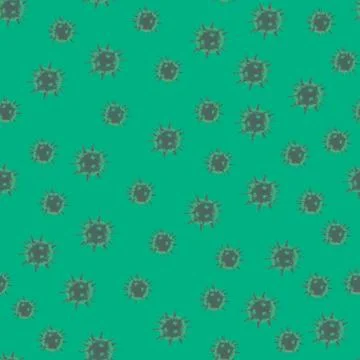 Seamless pattern with 3d render of covid-19 virus Illustrazione stock
