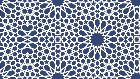 Seamless pattern 4k loop wallpaper design. Ramadan kareem background. Eid Stock Footage 201322932