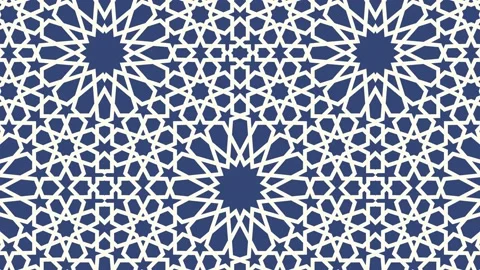 Seamless pattern 4k loop wallpaper design. Ramadan kareem background. Eid Stock Footage 201323059