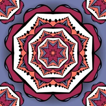 Seamless pattern 5. Vintage decorative elements Stock Illustration