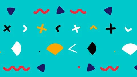 Seamless Pattern 80s Memphis Style Background Stock Illustration