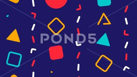 Seamless Pattern 80s Memphis Style Background Illustrazione stock