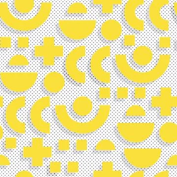 Seamless pattern in 90 80 style Stock Illustration