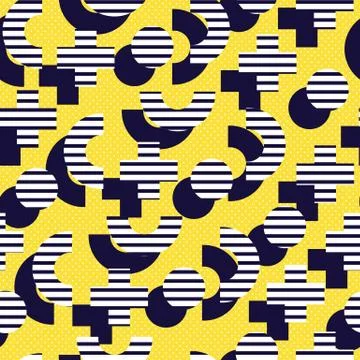 Seamless pattern in 90 80 style Stock Illustration