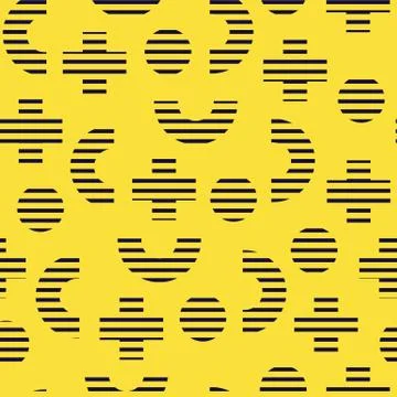 Seamless pattern in 90 80 style Stock Illustration