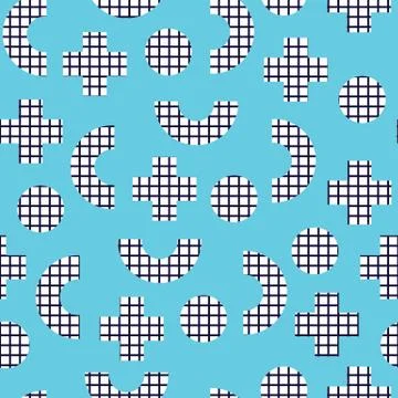 Seamless pattern in 90 80 style Stock Illustration