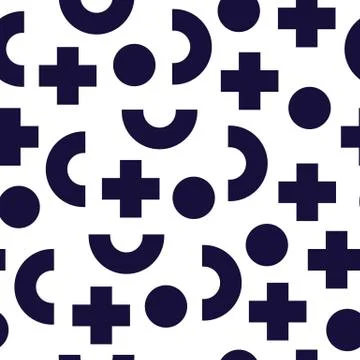 Seamless pattern in 90 80 style Stock Illustration